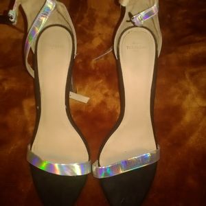 Zara silver high heel shoes - sz 39